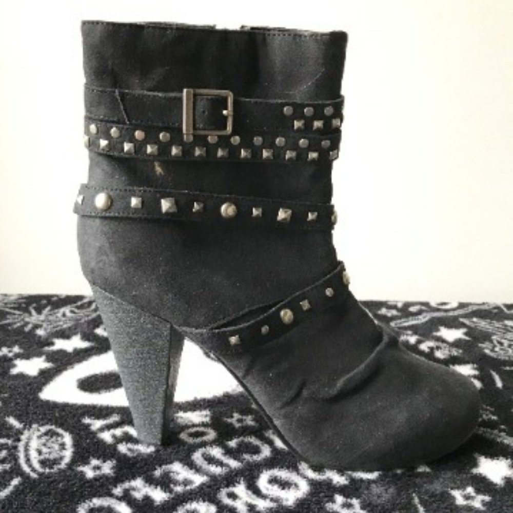 Buckles & Studs Rivet Platform Boots Shoes Heels